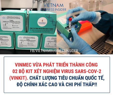 Vinmec (Vingroup) vừa phát triển thành công 02 bộ Kit xét nghiệm virus SARS-CoV-2 (VinKit) đạt...jpg