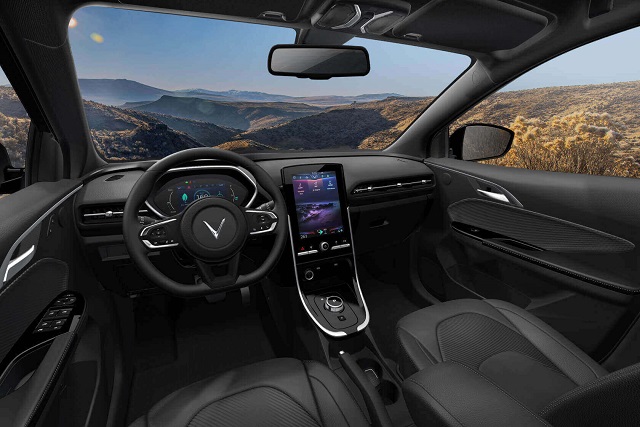 Noi that VinFast e34 mau Den - Ô tô điện VinFast e34 có mấy màu