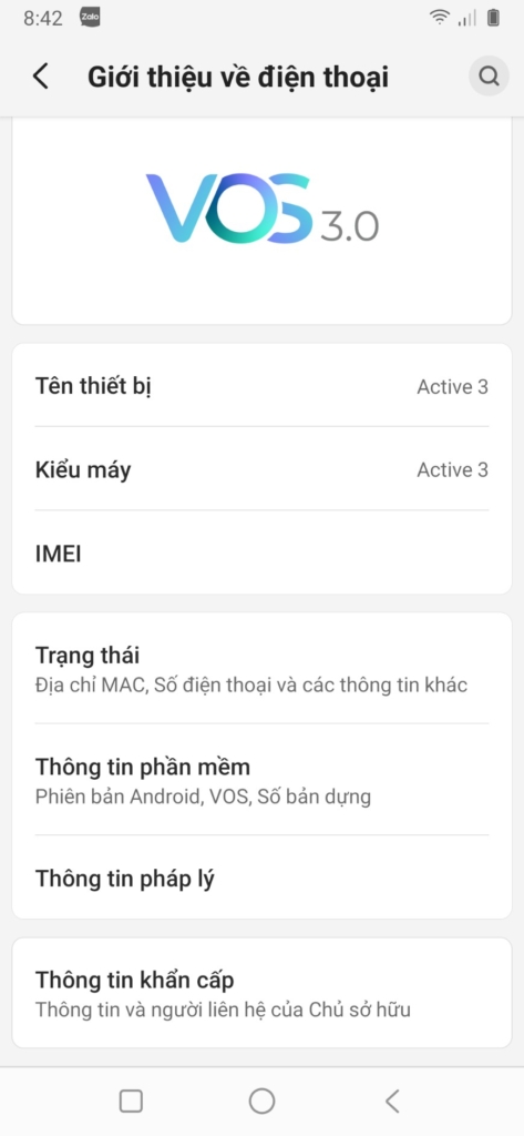 Repair imei Vsmart Active 3