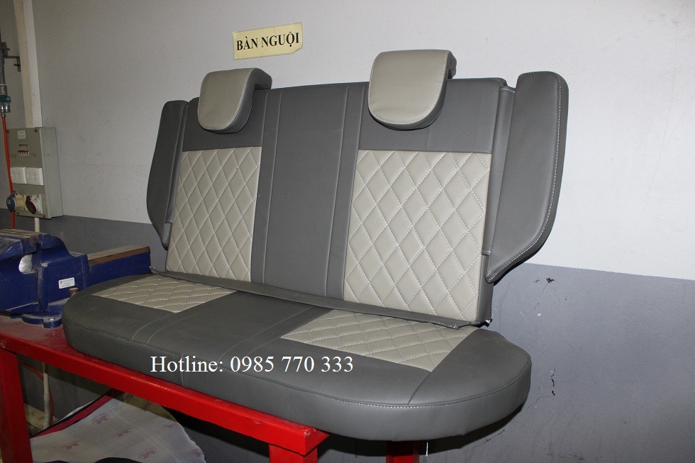 Do hang ghe sau xe spark van mau ghi xam 1b - Lắp độ hàng ghế sau xe Spark Van, Morning Van - giao hàng Toàn Quốc