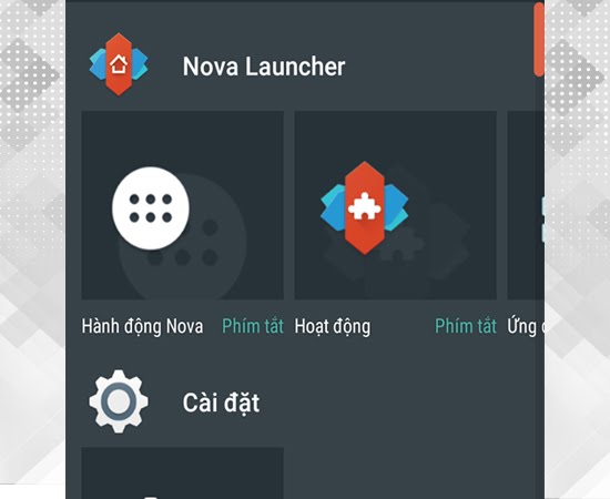 Các widget sẽ xuất hiện ở đây  Các widget sẽ xuất hiện ở đây